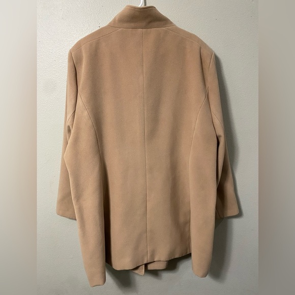 Anthology Funnel Neck Single-Breasted Long Coat Camel Color with Woman size 26 - Picture 3 of 10
